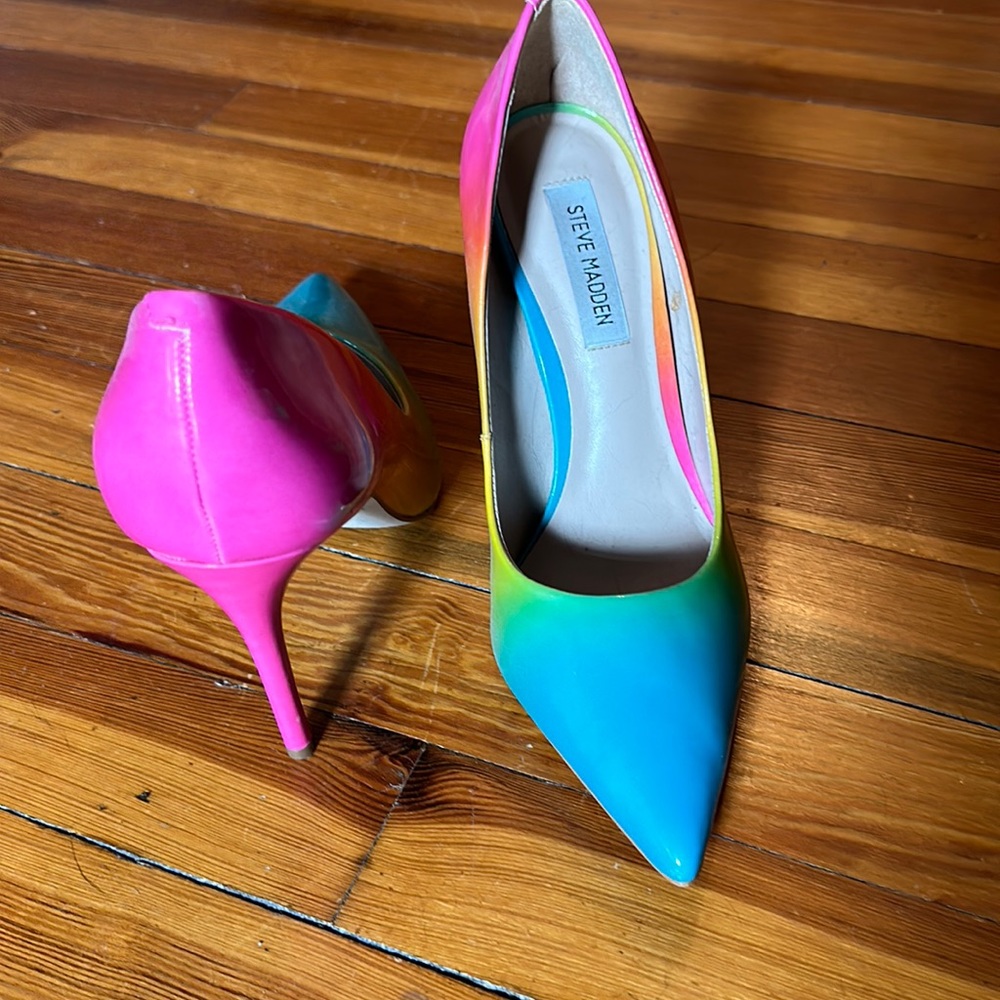Steve Madden rainbow stilettos